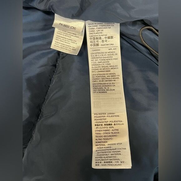 NWT Levi’s | Men’s Blue Denim Super Puffer Jacket Coat M - Picture 12 of 15